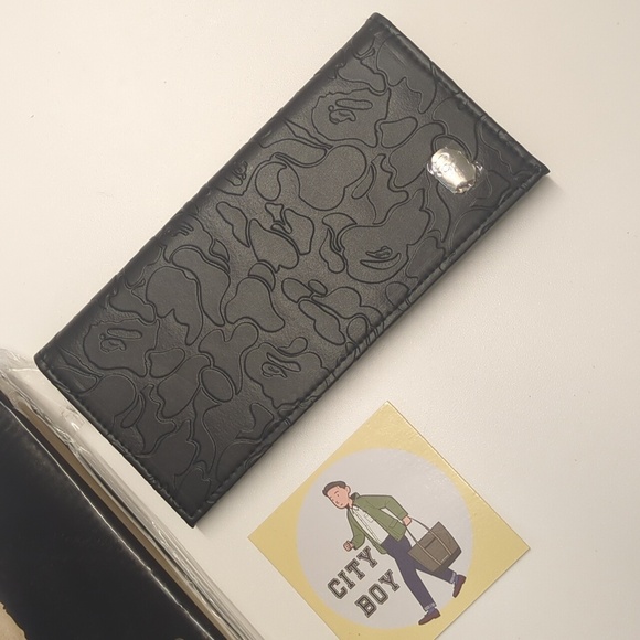 NEW - Boxed BAPE 🇯🇵 Black Long Camo Wallet Japanese Magazine Exclusive - Picture 2 of 5